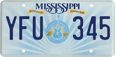 MS license plate YFU345