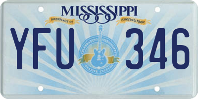 MS license plate YFU346