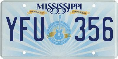 MS license plate YFU356