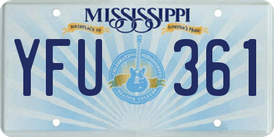 MS license plate YFU361