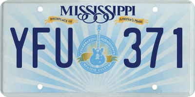 MS license plate YFU371