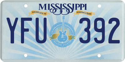 MS license plate YFU392