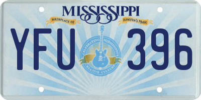 MS license plate YFU396