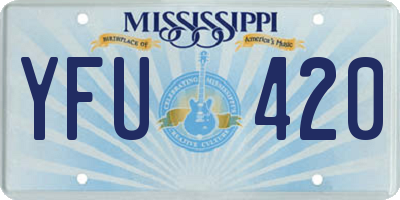 MS license plate YFU420