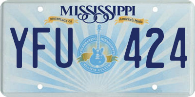 MS license plate YFU424