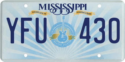 MS license plate YFU430
