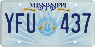 MS license plate YFU437