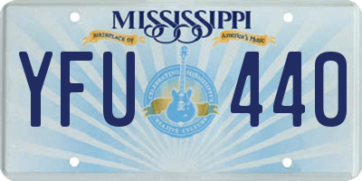 MS license plate YFU440