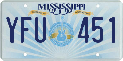 MS license plate YFU451