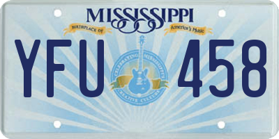 MS license plate YFU458
