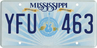 MS license plate YFU463
