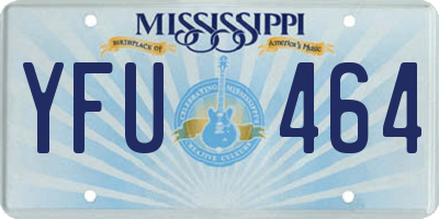 MS license plate YFU464
