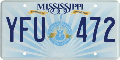 MS license plate YFU472