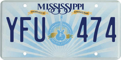 MS license plate YFU474