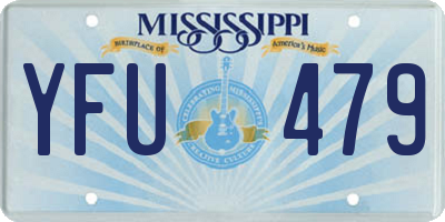 MS license plate YFU479