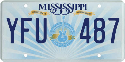 MS license plate YFU487