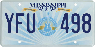 MS license plate YFU498