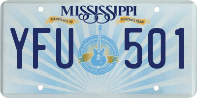 MS license plate YFU501