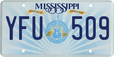 MS license plate YFU509