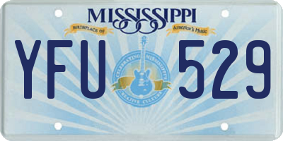 MS license plate YFU529