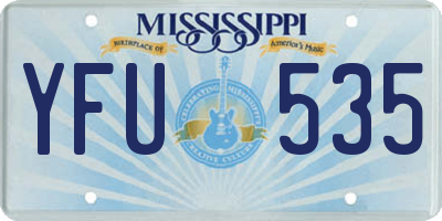MS license plate YFU535
