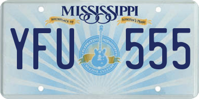 MS license plate YFU555