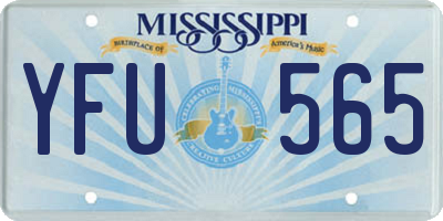 MS license plate YFU565