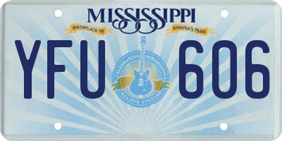MS license plate YFU606