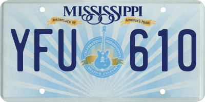 MS license plate YFU610