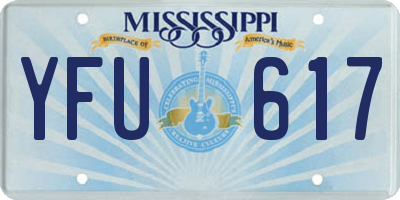 MS license plate YFU617