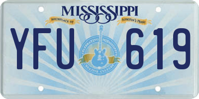 MS license plate YFU619