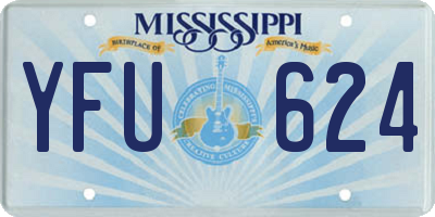 MS license plate YFU624