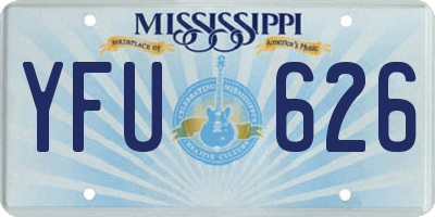 MS license plate YFU626