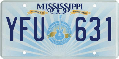 MS license plate YFU631