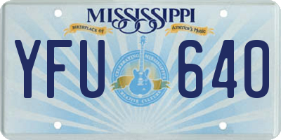 MS license plate YFU640