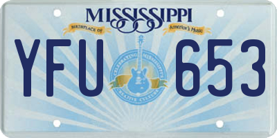 MS license plate YFU653