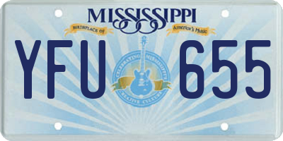 MS license plate YFU655