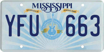 MS license plate YFU663