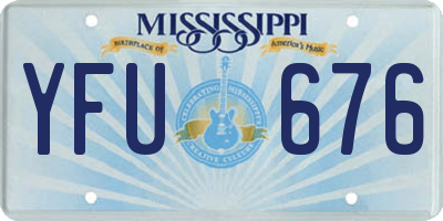 MS license plate YFU676