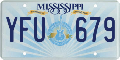 MS license plate YFU679
