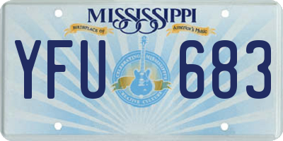 MS license plate YFU683