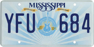 MS license plate YFU684