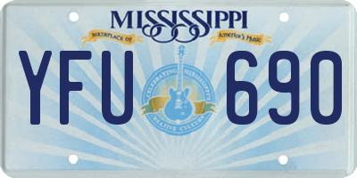 MS license plate YFU690