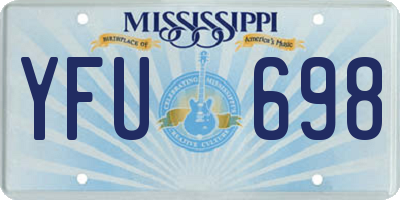 MS license plate YFU698