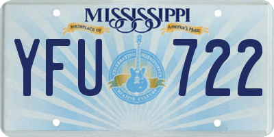 MS license plate YFU722