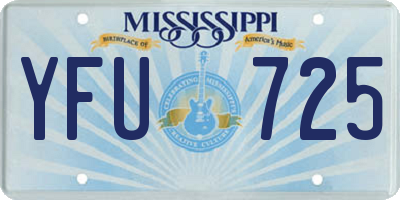 MS license plate YFU725