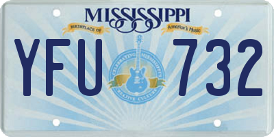 MS license plate YFU732