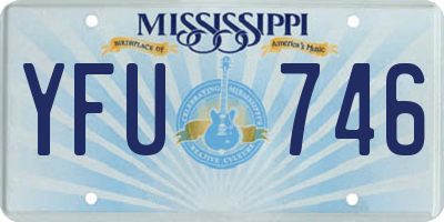 MS license plate YFU746
