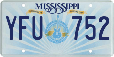 MS license plate YFU752
