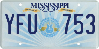 MS license plate YFU753